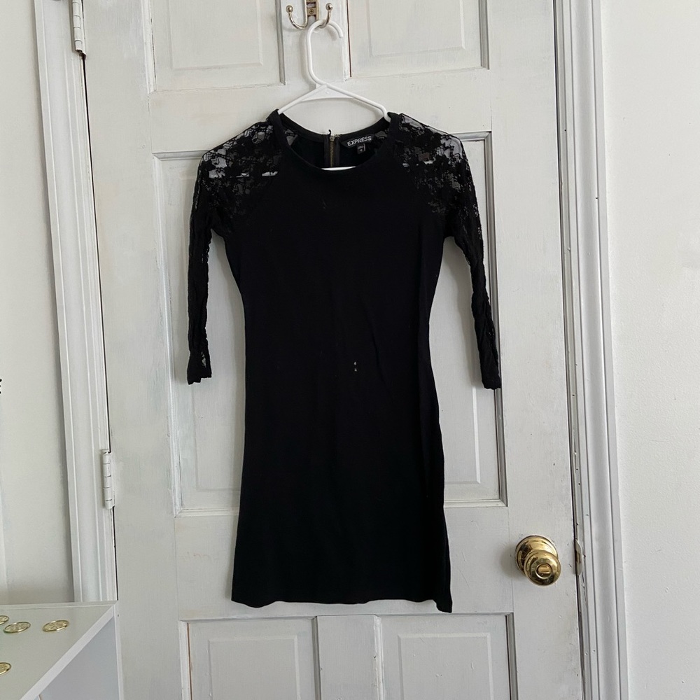 Black long sleeved dress